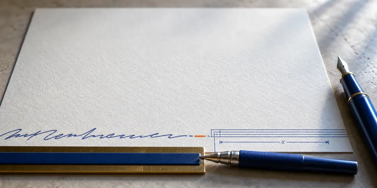 Abstrakte Darstellung einer Spezifikation als Steuerungsartefakt, navy blue editorial