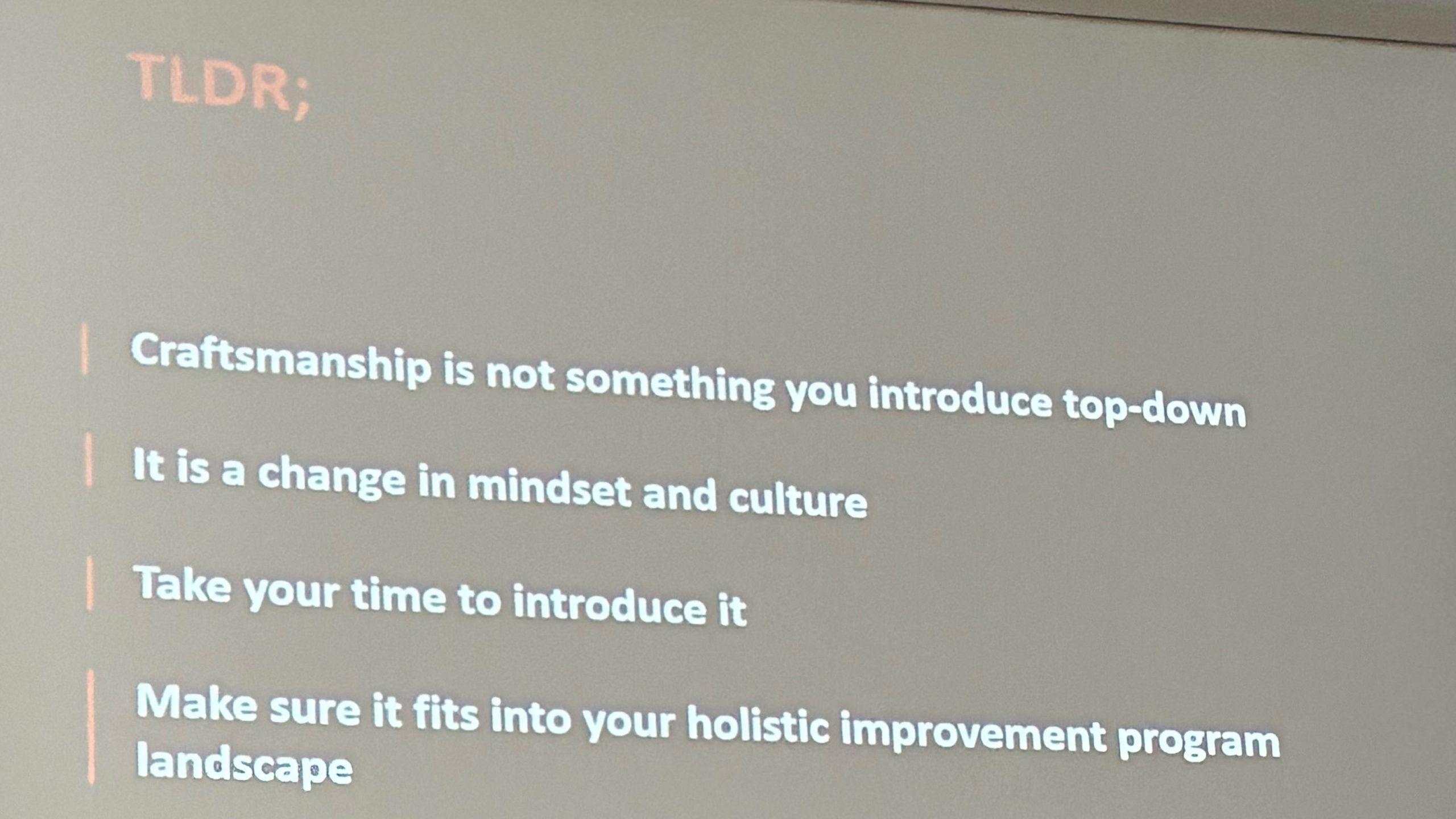 Eine Zusammenfassung (TLDR) des Vortrags als Bild